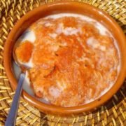 Poé-flan tahitien-papaye-banane