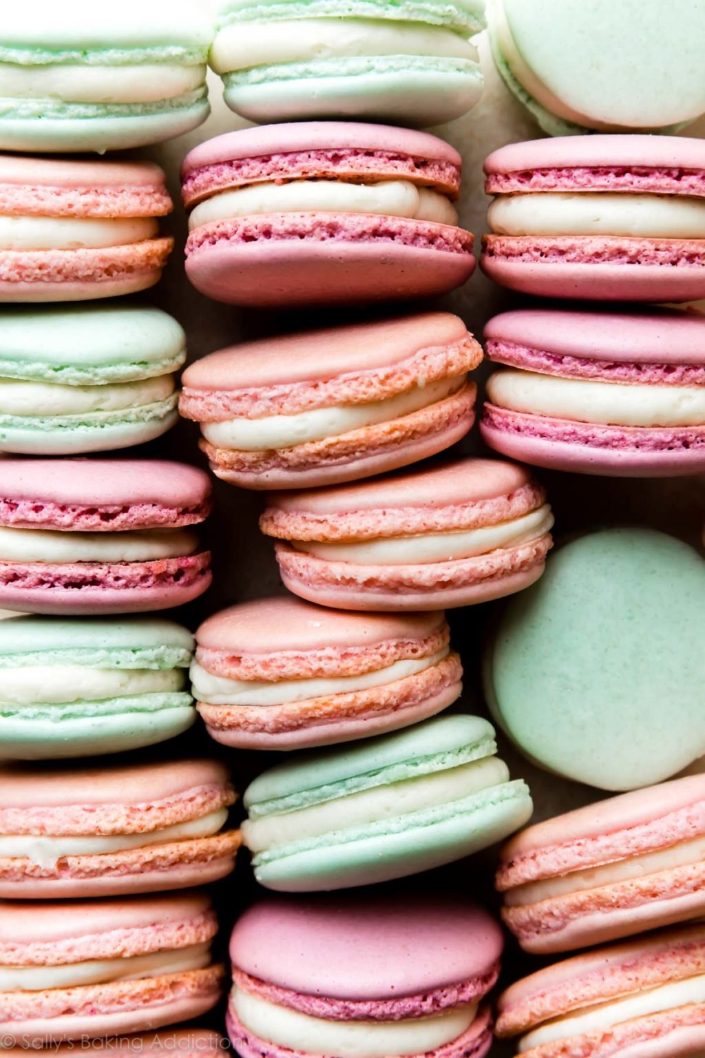 macarons colorés français