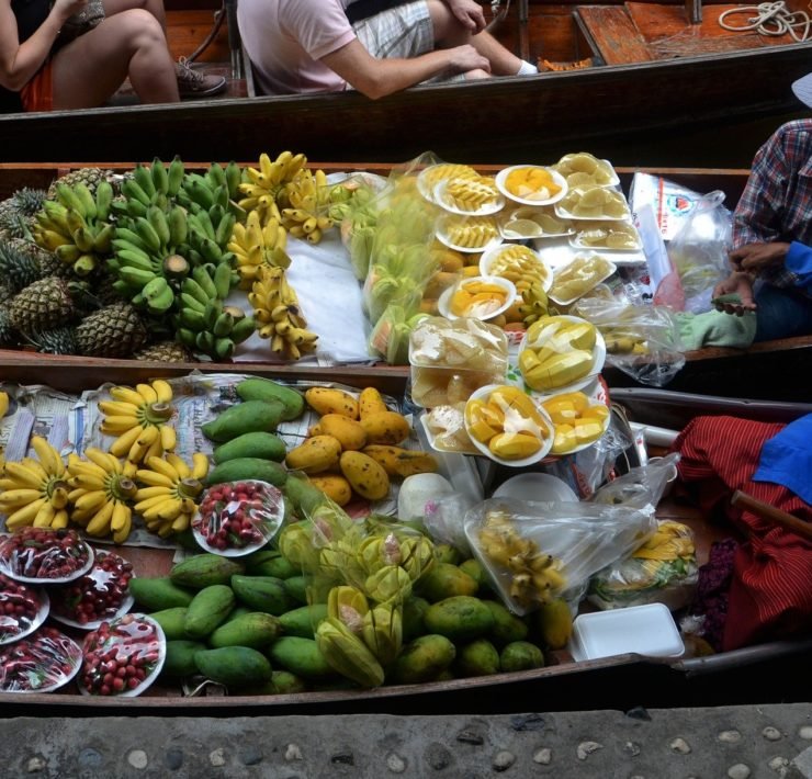 Thailande-fruits-bateaux-cuisine asiatique-épices
