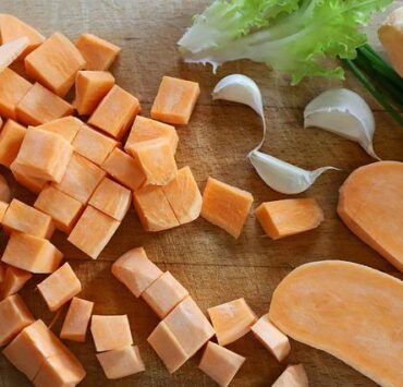 Patates douces soufflées à l'ail